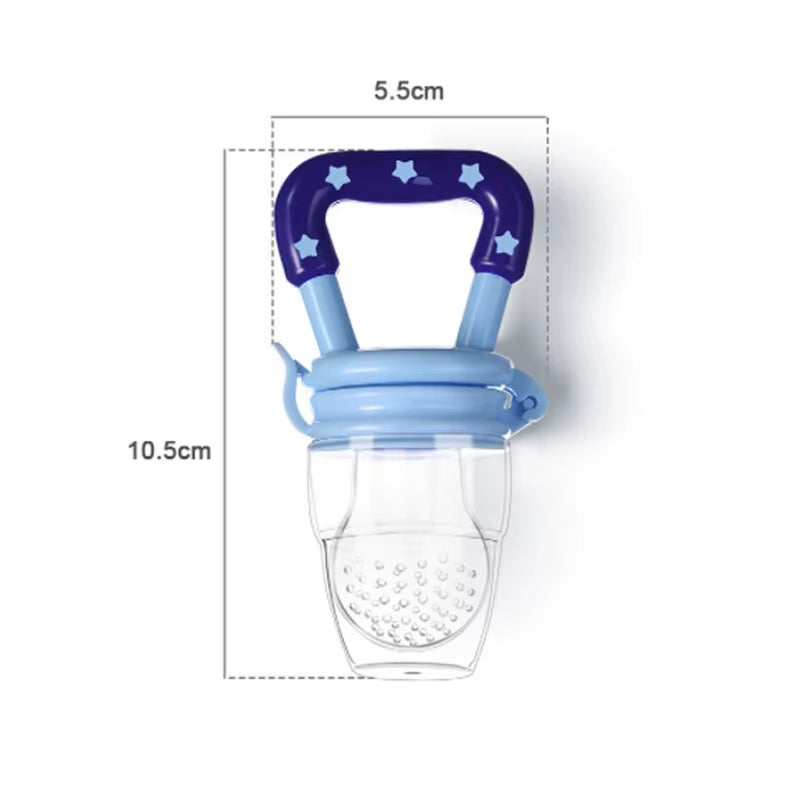 3 PCS Colour Newborn Food Feeder with Spoon Silicone Nibbler Pacifier Fruit Feeder Baby Feeding