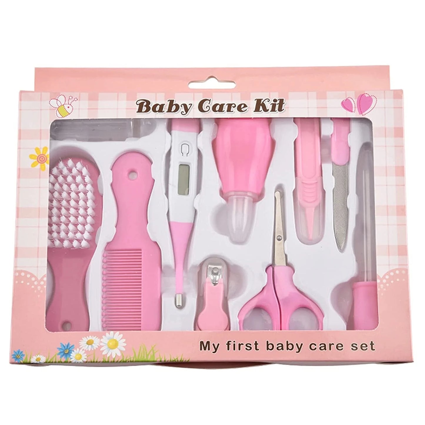Baby Grooming & Health Kits,10 Pcs Baby Grooming Healthcare Kit,Baby Care Accessories Baby Health Care Set Baby Nail Clipper Scissors Hair Comb Brush Nose Cleaner for Toddler Infant Nursing Grooming
