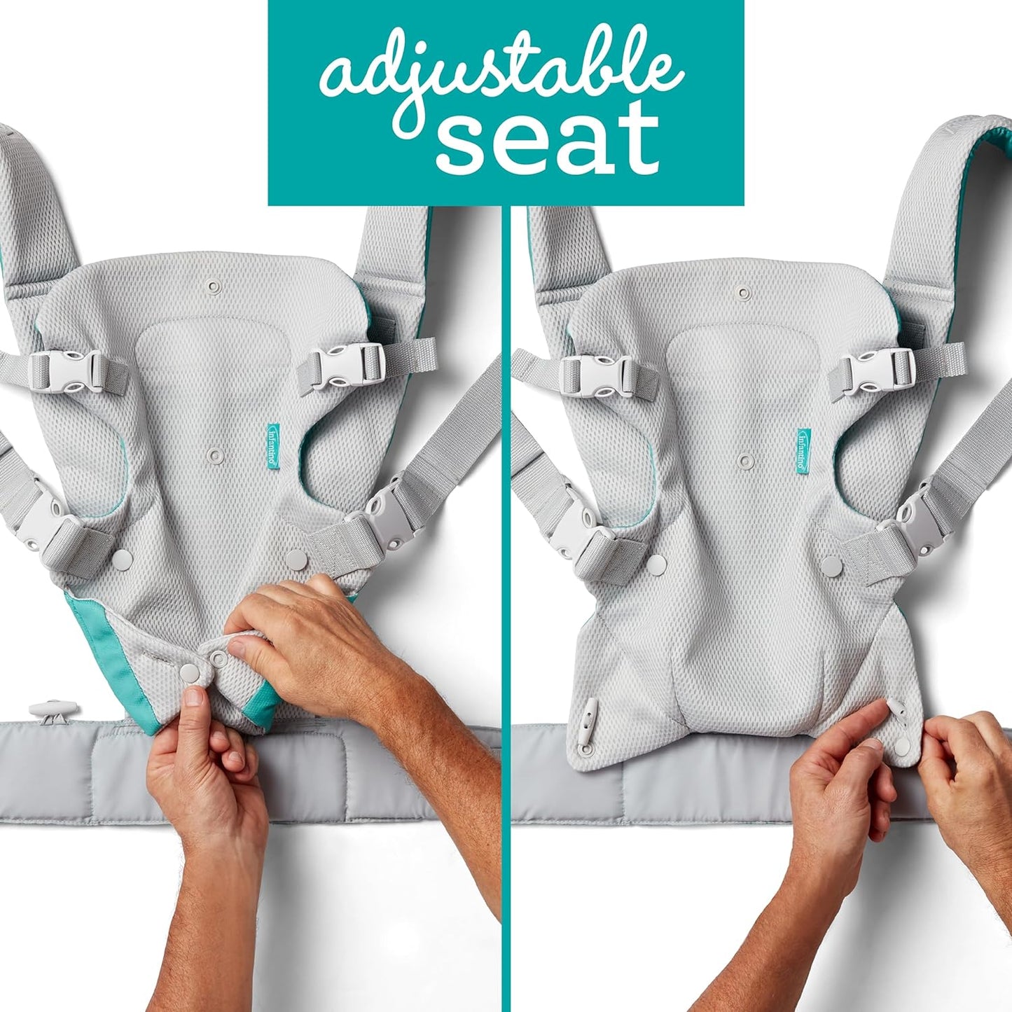 Flip 4-In-1 Light & Airy Convertible Baby Carrier - Breathable, Lumbar Support, Adjustable Waist Belt, Head Support, Ergonomic Seat, Plush Straps for Newborn to Toddler 8-32 Lbs