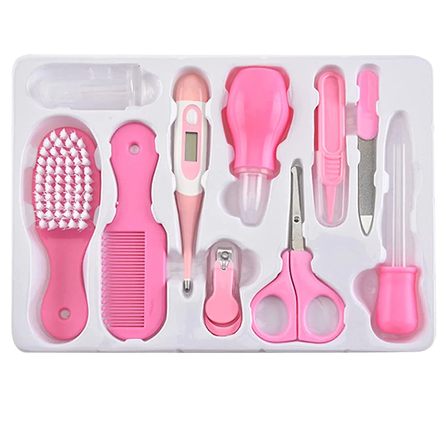 Baby Grooming & Health Kits,10 Pcs Baby Grooming Healthcare Kit,Baby Care Accessories Baby Health Care Set Baby Nail Clipper Scissors Hair Comb Brush Nose Cleaner for Toddler Infant Nursing Grooming