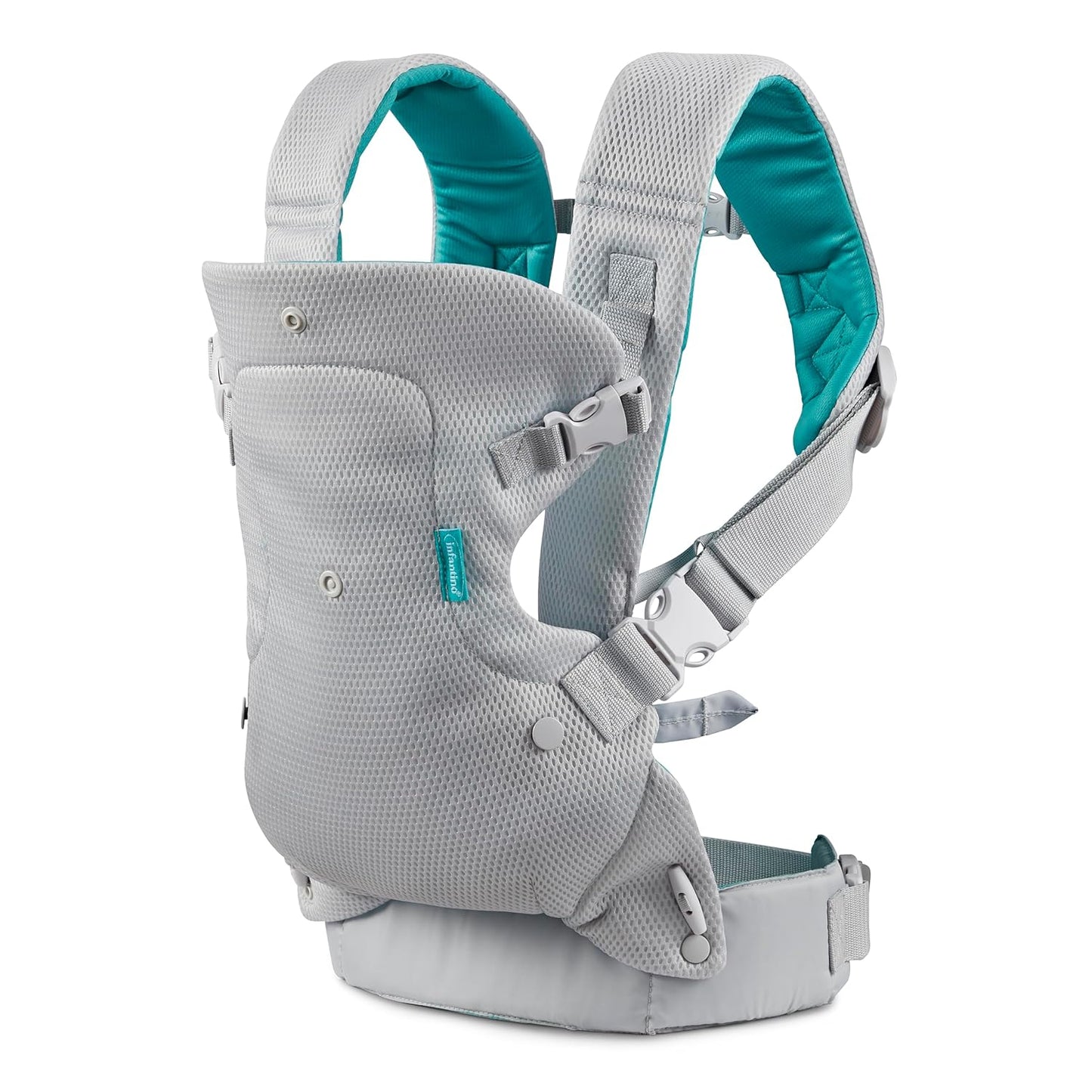 Flip 4-In-1 Light & Airy Convertible Baby Carrier - Breathable, Lumbar Support, Adjustable Waist Belt, Head Support, Ergonomic Seat, Plush Straps for Newborn to Toddler 8-32 Lbs