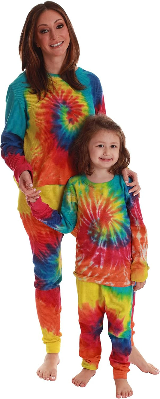 Tie Dye Mommy and Me Thermal Sets for Women & Children