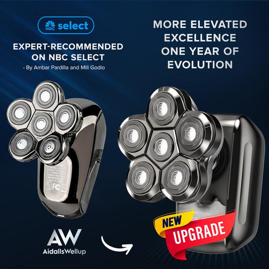 Aidallswellup Waterproof Bald Head Shaver – Electric, Close Shaving, Comfortable for Skull – Ideal for Bald Men Seeking Smooth Shave and Ease